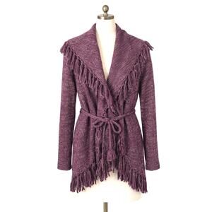 Love Shack Fancy | Purple Wool Sweater Alpaca Cardigan S